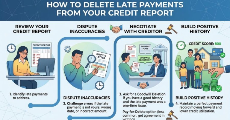 how to delete late payments from credit report