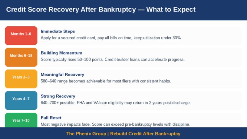 Credit Score Recovery Timeline After Bankruptcy