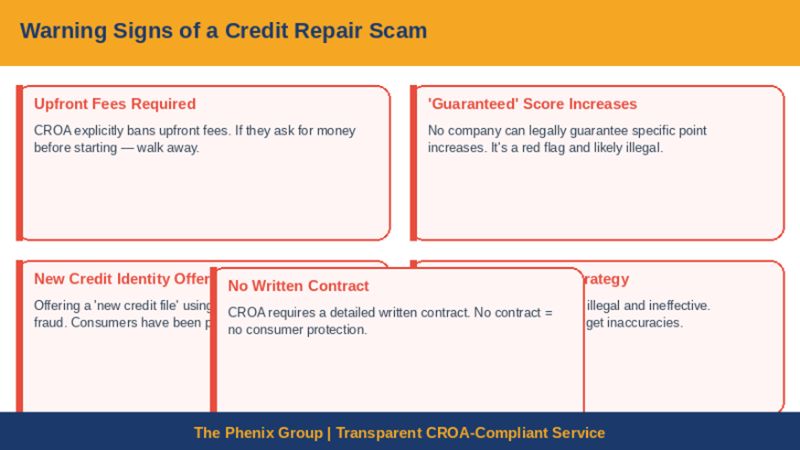 Credit repair scam warning signs 
