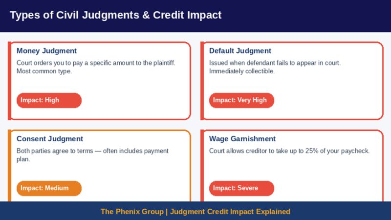 Do Judgments Show Up on Credit Reports? 1 Types of Civil Judgments and Their Credit Score Impact