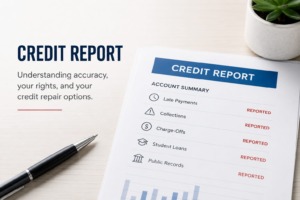 Can accurate negative items be removed from a credit report illustration